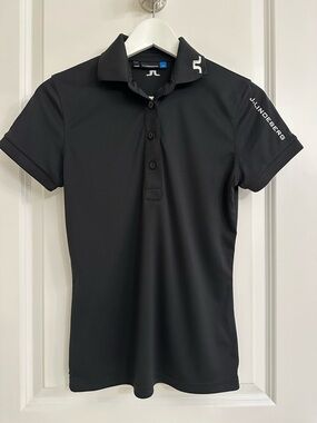 J.Lindeberg Women’s Black Short-Sleeve Performance Polo